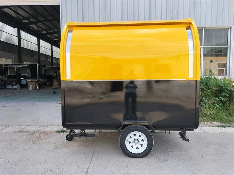 Street Food Trailer for Sale Europe Coffee Van Catering Cart Burgers Fries Ice Cream Cart BBQ Mobile Food Truck