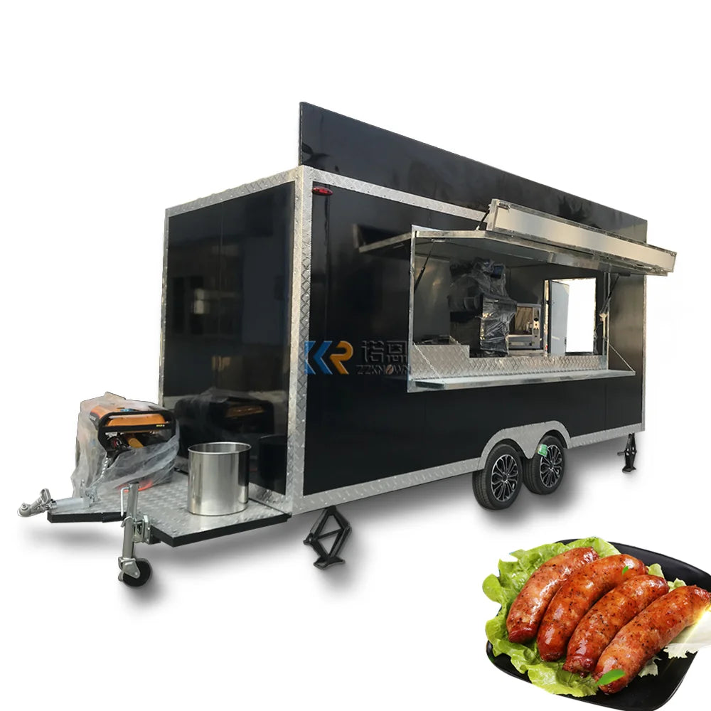 2023 Food & Beverage Factory Catering Food Truck For Sale Cart Europe Standard Street Mobile Food Kiosk