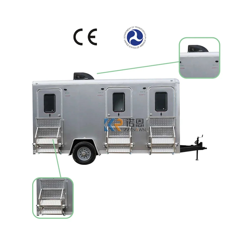 2023 Restroom Trailer With DOT CE Small Trailer Homes Prefab Toilet Container House Temporary Mobile Toilet