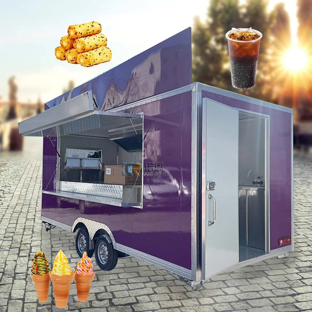 OEM Best Quality Wholesale Product Mobile Food Truck Dining Car Food Trailer For Europe Vendors Hot Dog Food Cart