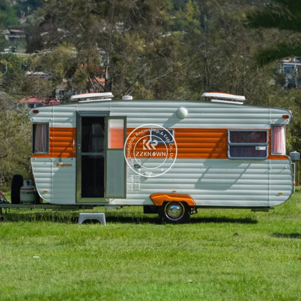 2024 Van Food Carts For Sale Remolque de comida vintage con ahumador Cocina móvil Carrito de café y pizza