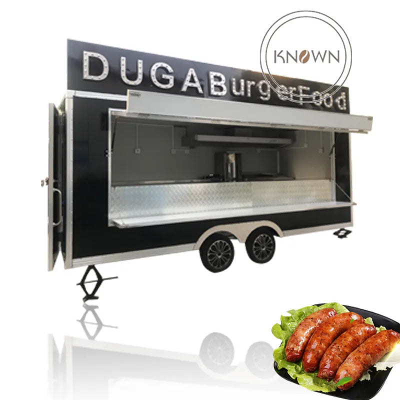 Pizza Truck BBQ Kitchen Mobile Fast Food Restaurant Cart Hot Dog Beer Bar Concession Food Trailer with CE and DOT