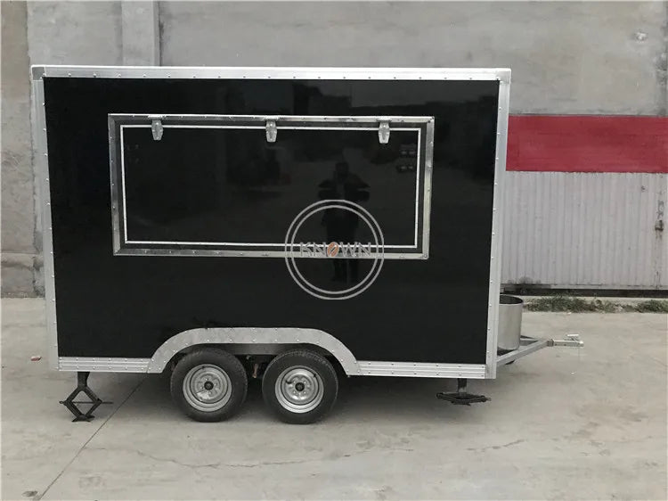 2023 Hot selling square food cart mobile for coffee trailer mobile food trailer with free shipping