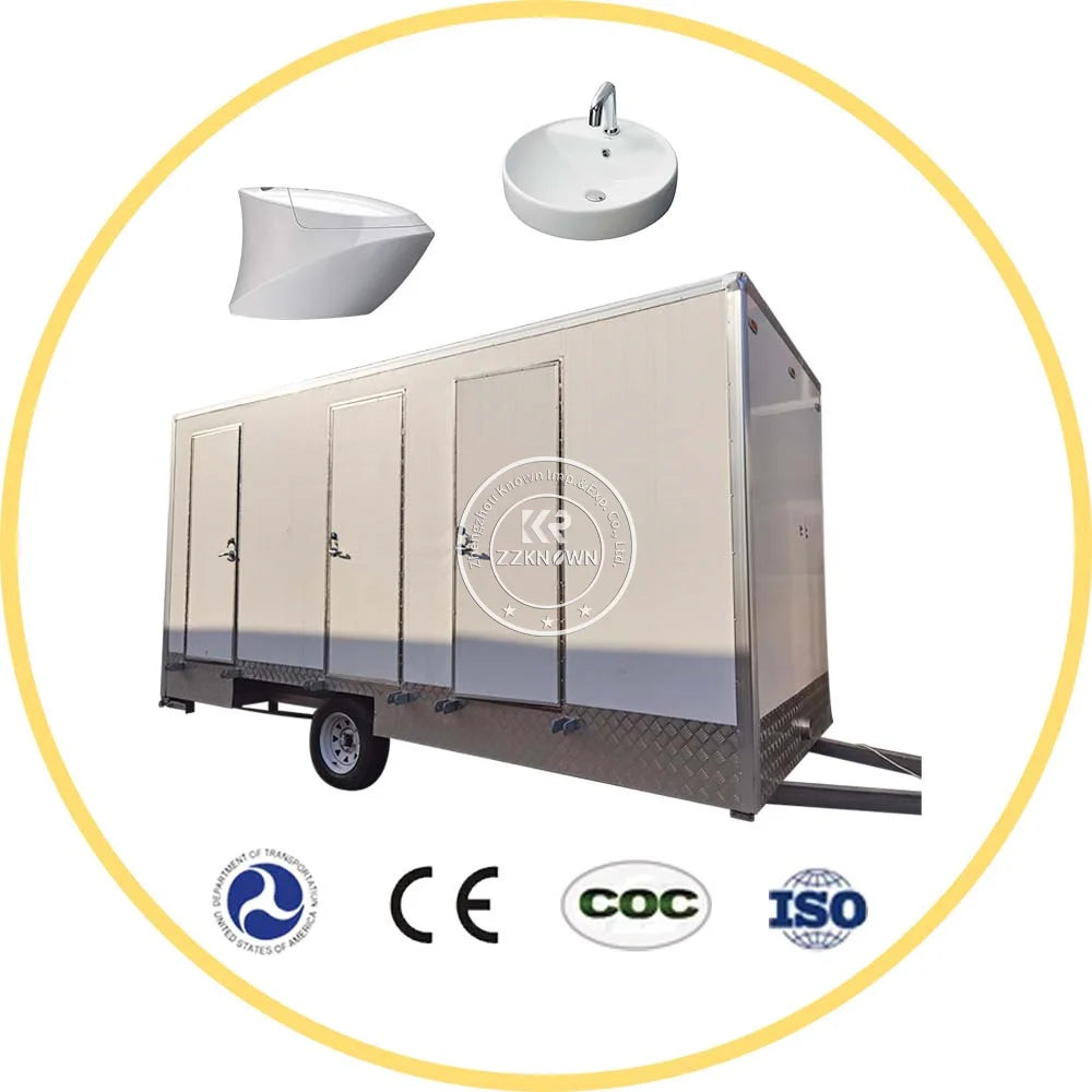 Prefab House Portable Bathroom Shower Rooms Outdoor Camping Mobile Toilet Trailer Luxury Restroom Trailer for Sale