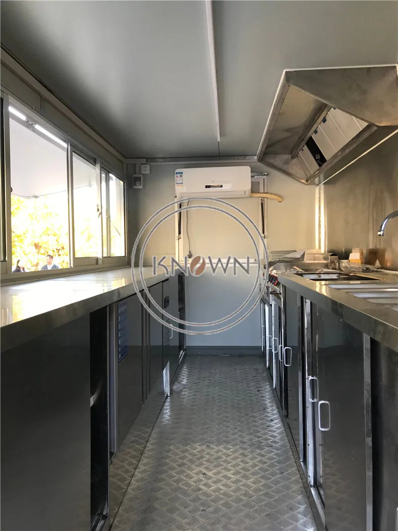 OEM Outdoor Coffee Trailer Food Cart Mobile Trucks Hot Dog Kiosks to Sell Ice Cream Snack Breakfast with Cooking Equipment Fryer