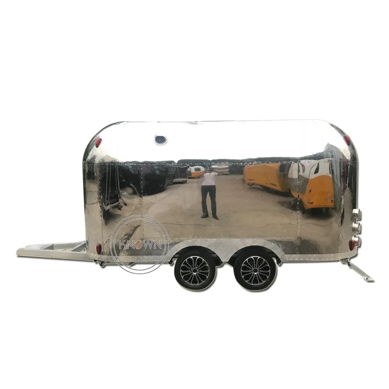 OEM Airstream Food Trailer Street Food Truck Snack Breakfast Vending Kiosk Mobile Coffee Catering Van Cart