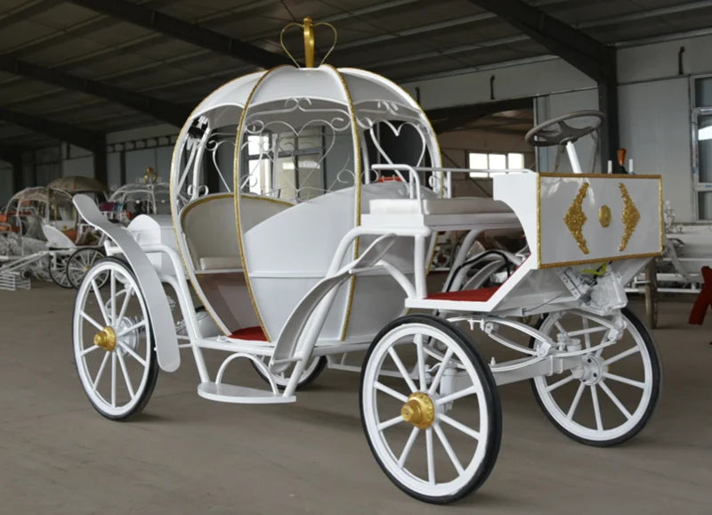 OEM Wedding Horse Carriage with Electric Power for Sale European Style Luxury Pumpkin Princess Horse Drawn Carts Dutch