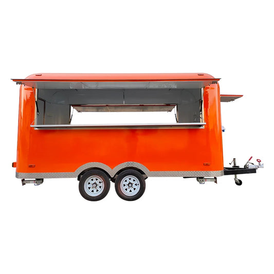 2023 popular long lifetime fast food cart/bbq trailer mobile coffee shop food truck for sale