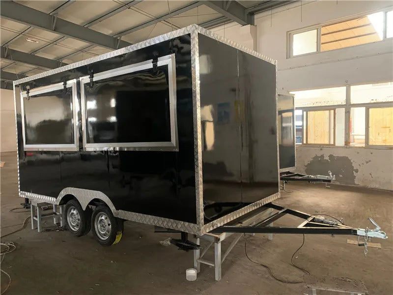 OEM Mobile Street Food Trailer Fast Hot Dog Truck with Kitchen Cooking Equipment Customized Ice Cream Vending Van to USA