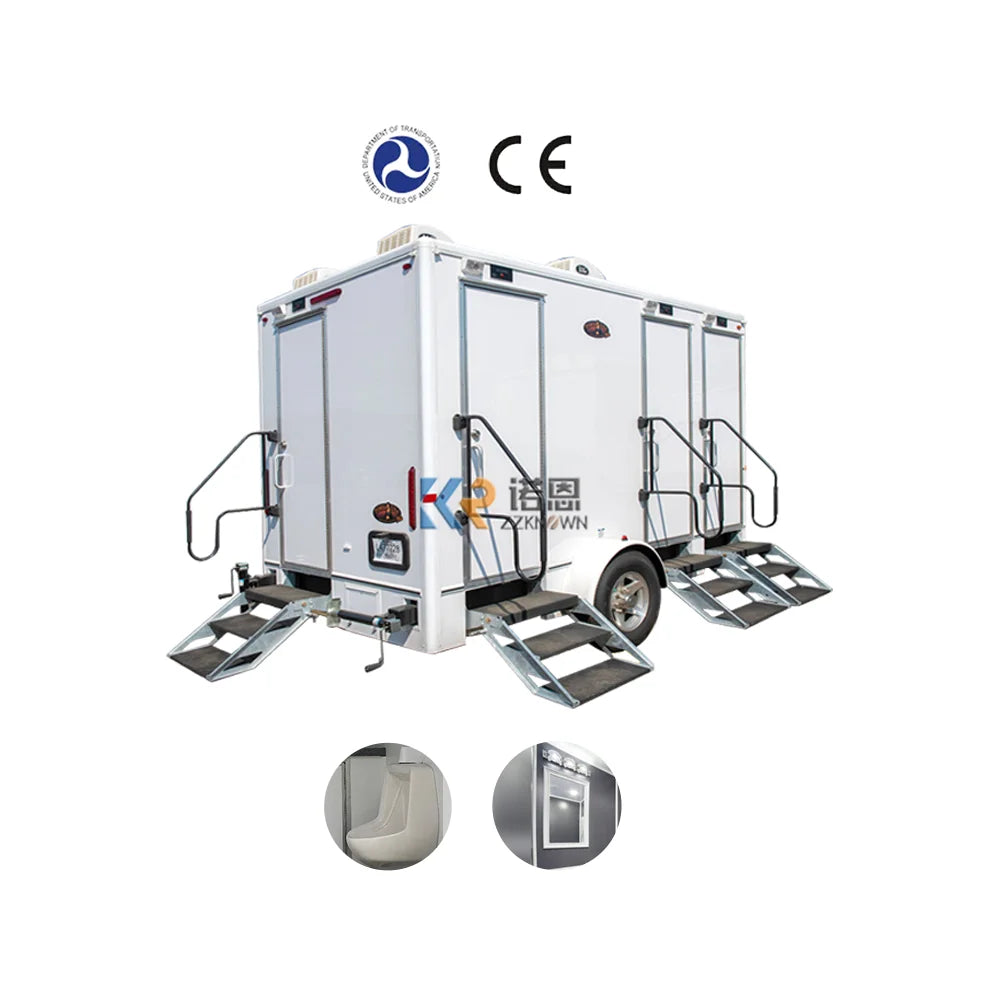 2023 Prefab Portable Mobile Toilet Camp Restroom Shower Bathroom Washroom Outdoor Public Portable Chemical Toilet Price For Sale