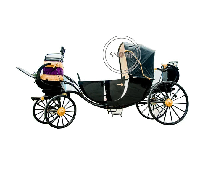 2023 Europe Moon Boat Carriage Attraction Sightseeing Horse Cart Luxury Wedding Carriage for Sale