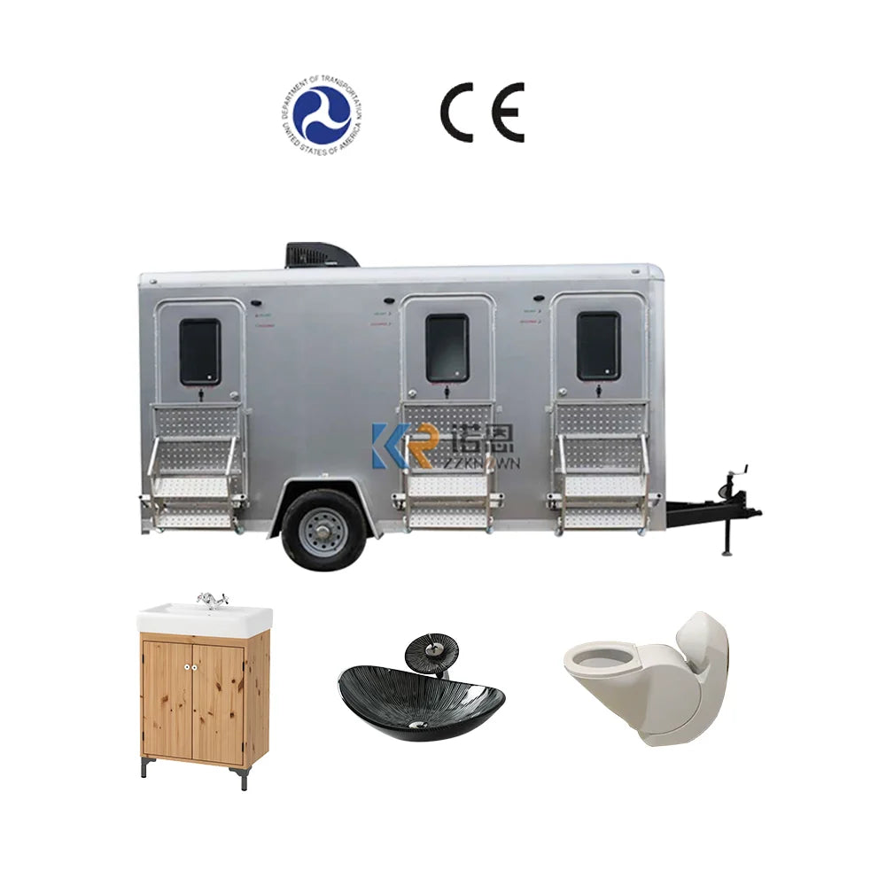 2023 Restroom Trailer With DOT CE Small Trailer Homes Prefab Toilet Container House Temporary Mobile Toilet