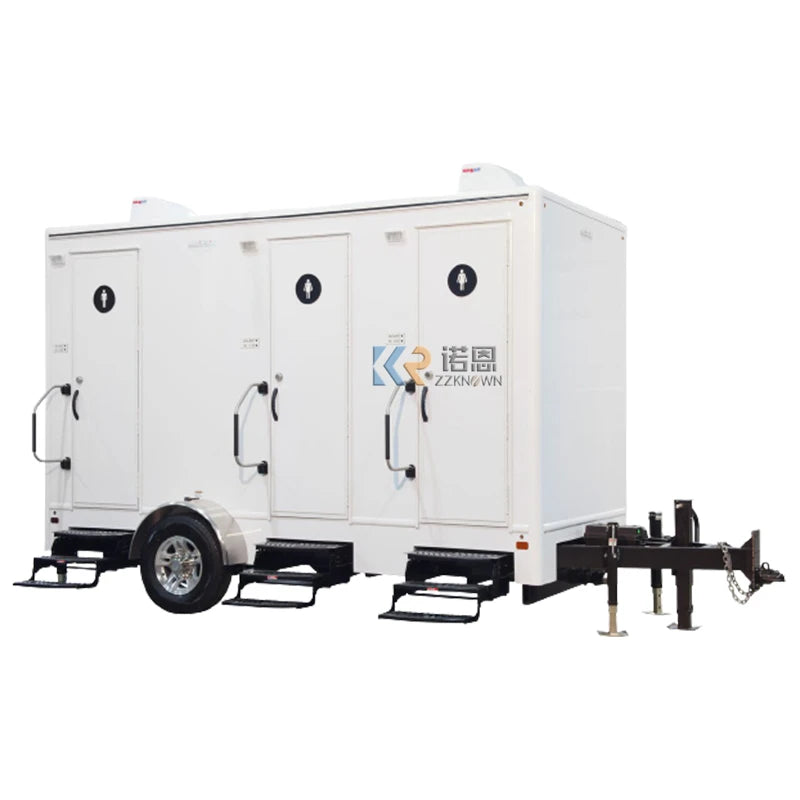 Portable Toilet Shower Combo On Trailer Customized Restroom Trailer Toilet Cabin for Sale