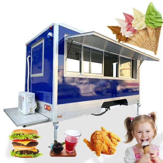 European Standard Food Trailer with CE DOT Fast Mobile Food Cart for Sale USA Commercial Catering Vending Van