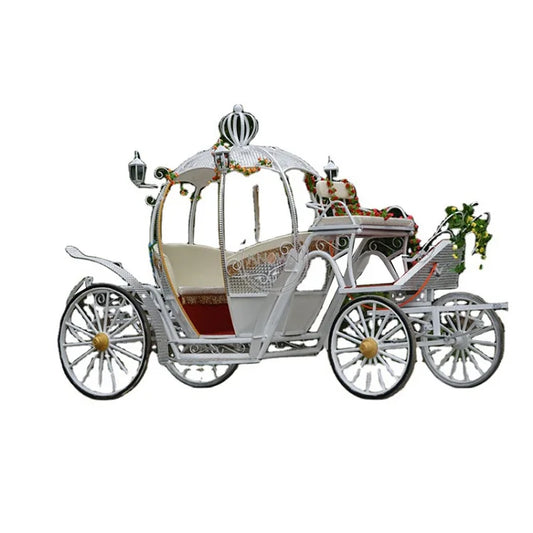 OEM Luxury Pumpkin Royal Cinderella Horse Carriage Outdoor Four Wheels Sightseeing Vehicle for 4-6 Person USA