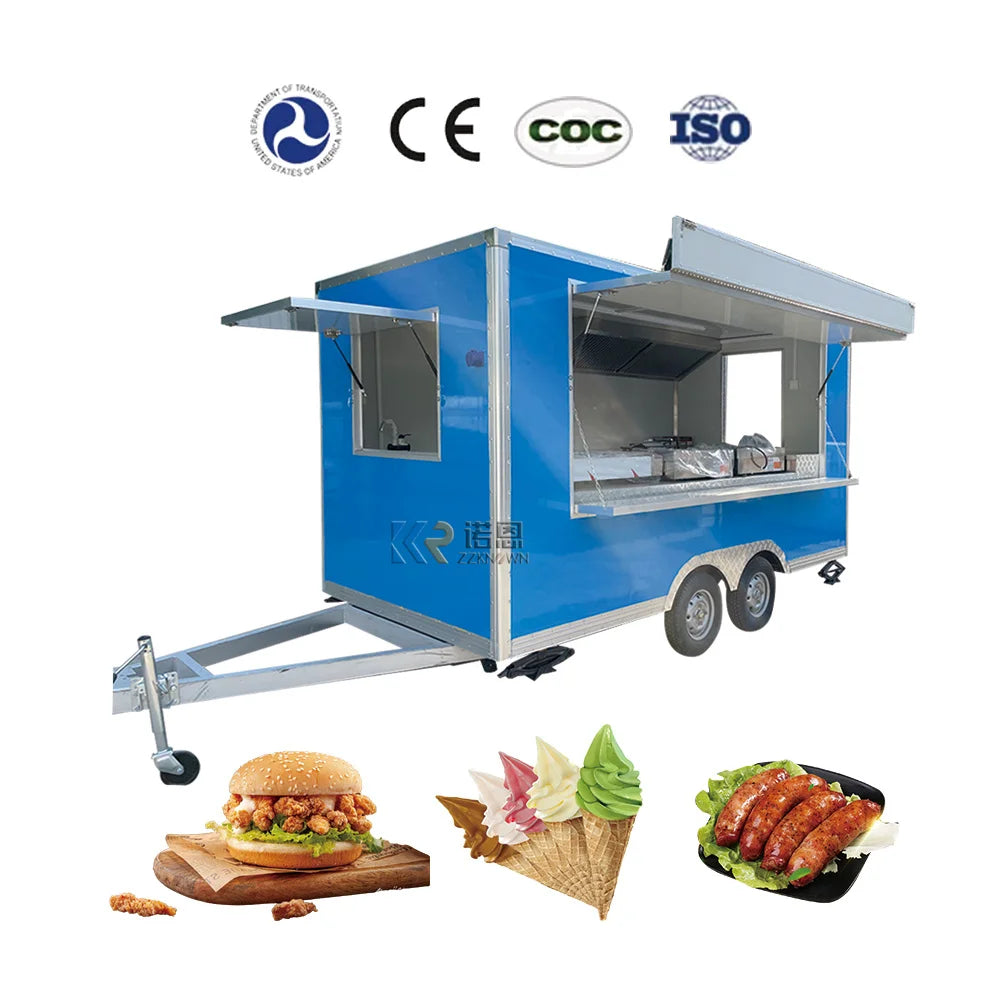 Promotion Customized Mobile Food Truck Factory Price Food Cart Mobile Hot Dog Snack Vending Truck for Sale