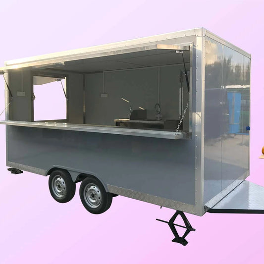 Promotion Mobile Fast Food Trailer Ice Cream CE DOT Breakfast Pizza Vending Cart Stainless Steel Catering Kiosk Food Trailer