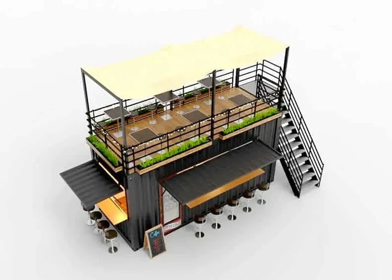 Modern Coffee Shop Modified Container Modular Shipping Container Pop-up Coffee Bar