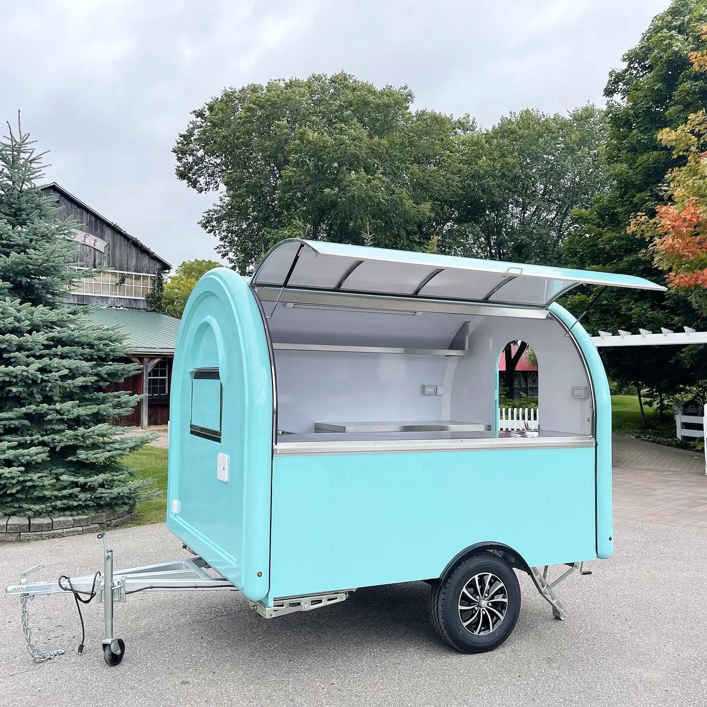 Restaurante móvil, carrito de helados, foodtruck, concesión de comida, tráiler, cocina móvil totalmente equipada, food truck, carrito de comida rápida