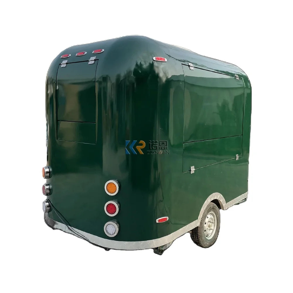 Remolque de comida pequeño Máquinas expendedoras de refrigerios Carrito de hielo Cocina móvil Airstream Camión de comida rápida con DOT CE