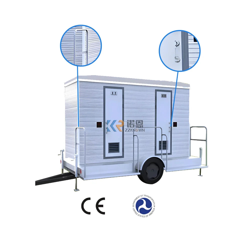 2023 Hot Sale Toppla Drop Toilet Customized Temporary Toilet Outdoor Mobile Movable Portable Toilet Trailer