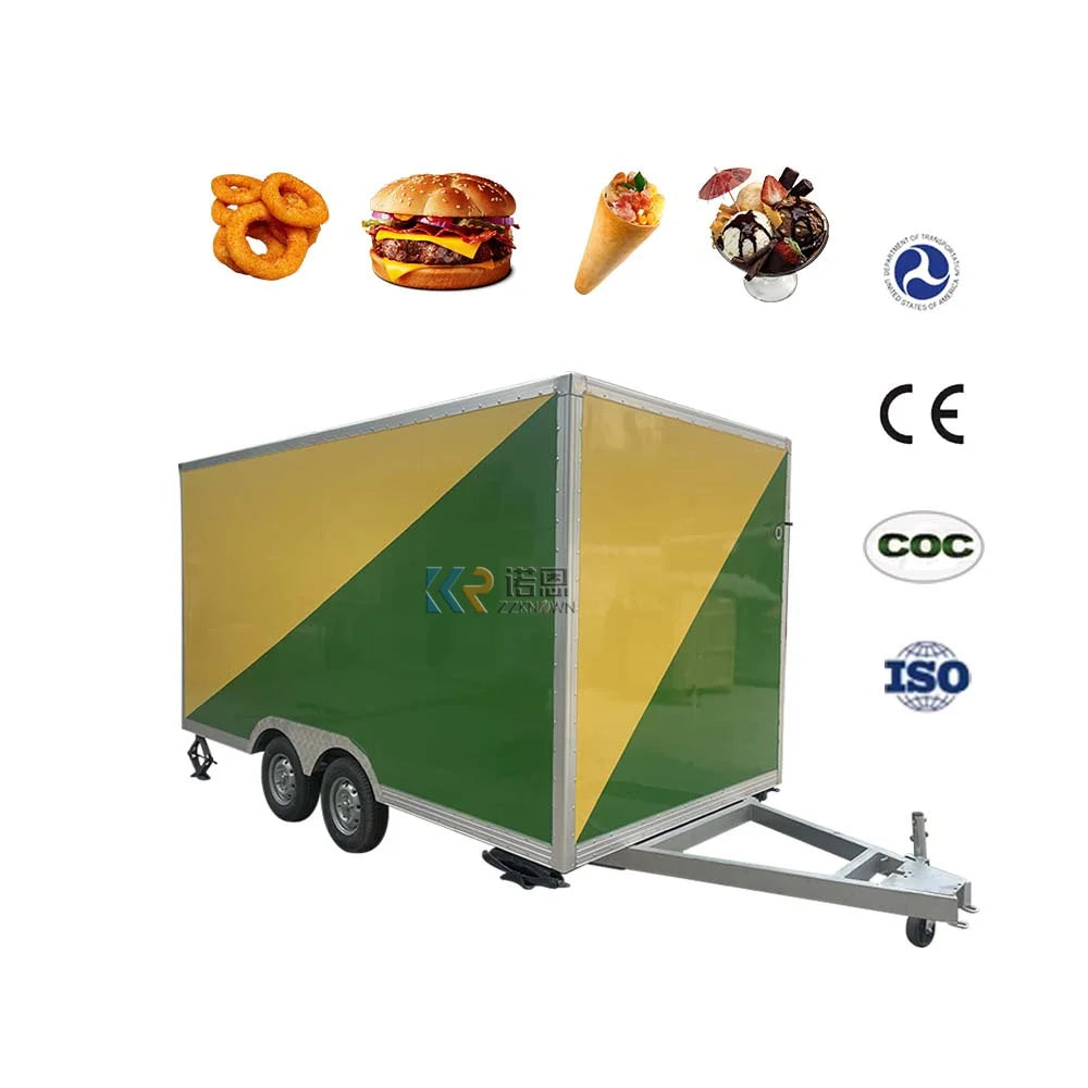 Mobile Food Truck with CE VIN DOT Dining Car Food Trailer For Europe Vendors Hotdog Food Cart