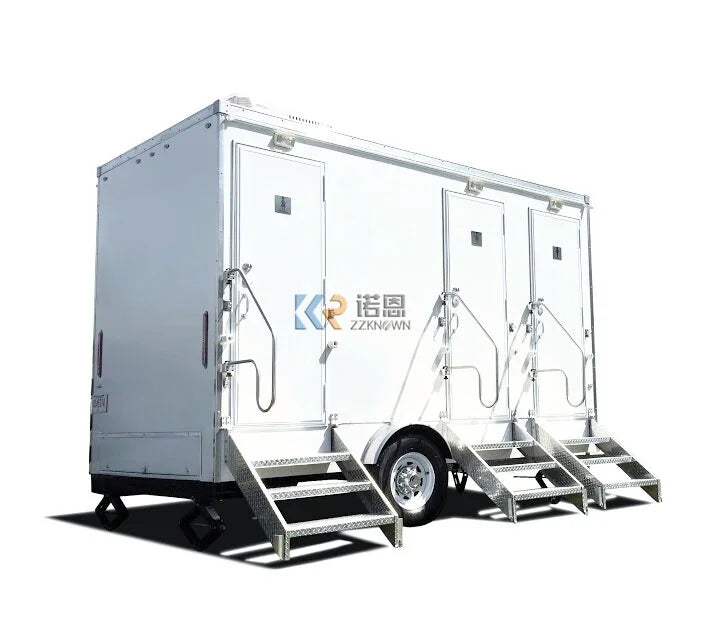 Portable Toilet Shower Combo On Trailer Customized Restroom Trailer Toilet Cabin for Sale