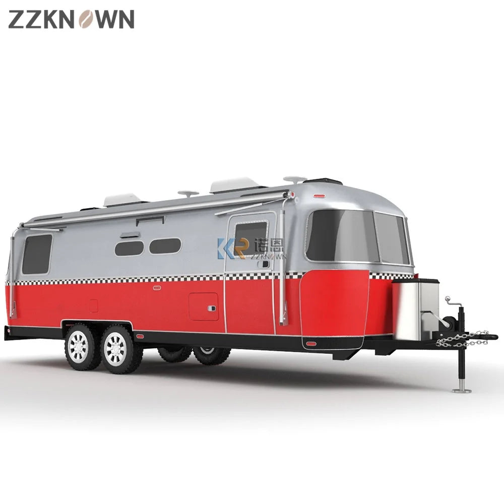 Custom Burger Pizza Barbecue Food Track  Mobile kitchen Ice Cream Coffee Vending Cart Fast Food Trailer for Sale