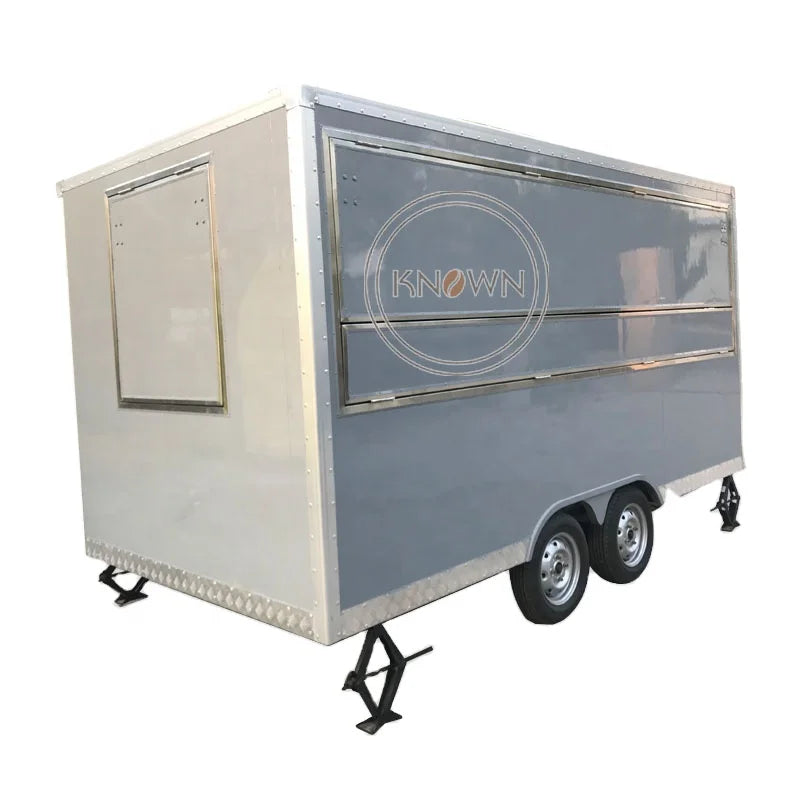 Mobile Food Cart Stainless Steel Airtream - Catering Trailer Burger Food Van Coffee Bar Food Truck Trailer CE Approved