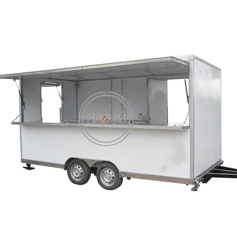 Promotion Mobile Fast Food Trailer Ice Cream CE DOT Breakfast Pizza Vending Cart Stainless Steel Catering Kiosk Food Trailer