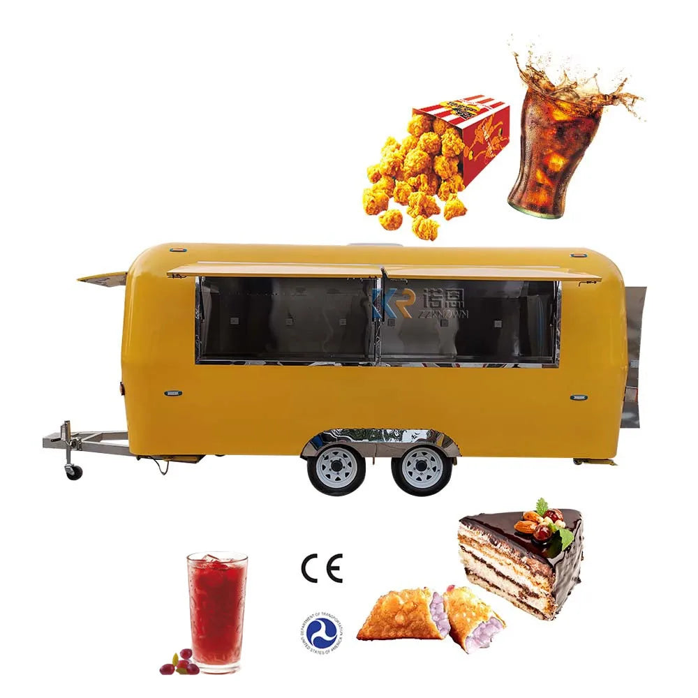 Remolque de comida móvil personalizado para catering, camping, carrito de flores, bar móvil, remolques de comida para bodas, para EE. UU., camión de tacos de comida