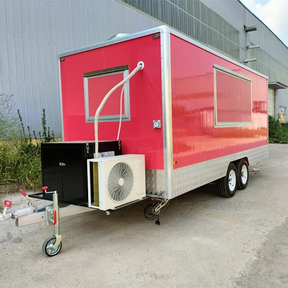 Factory Customized BBQ Food Trailer Cart Pizza Burger Trailer Para Food Truck fully Equipped