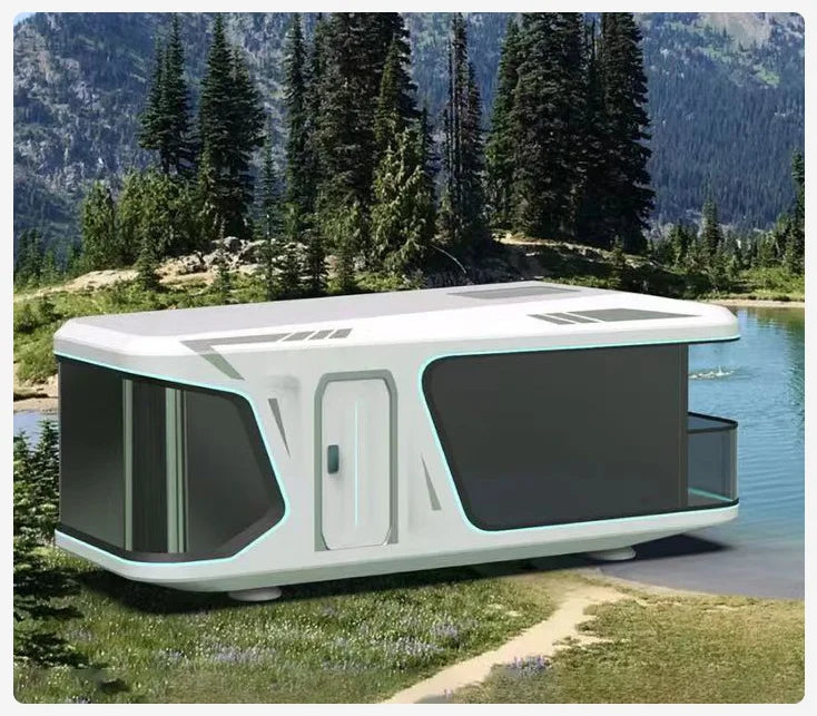 On sale prefabricated vessel mobile tiny home commercial capsule house hotel trade airship pod resort luxury space cabin room