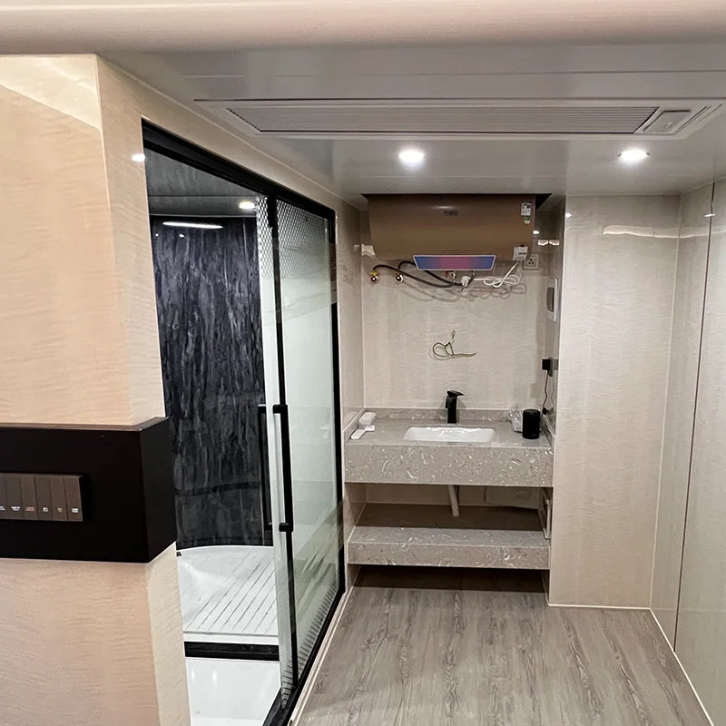 Economic Movable Prefab 2 bedroom Prefabricated Capsule Hotel 20 40ft Cabin Container House