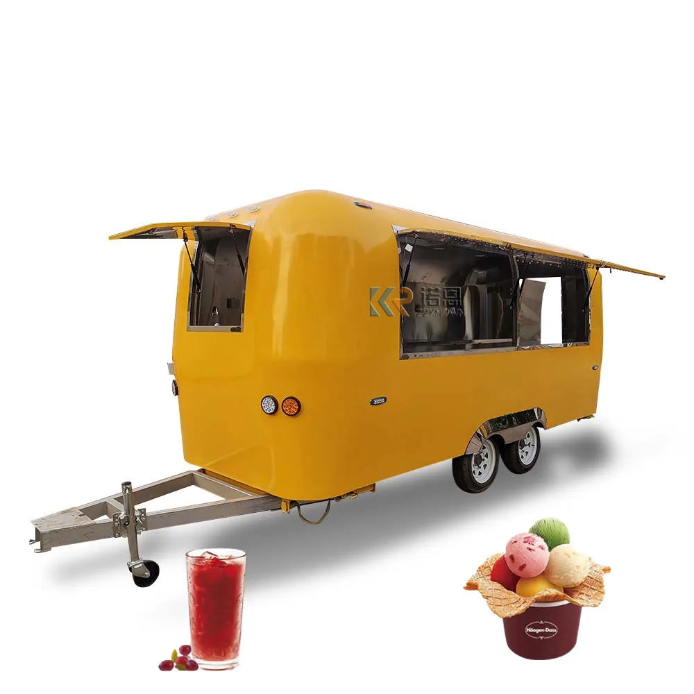 Street Mobile Food Warmer Cart Crepe Food Truck Concession Mobile Food Trailer For Sale