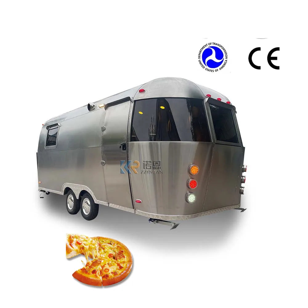 Customized Stainless steel Food Trailer With DOT CE Certificate  Food Trailer Street Bbq Food Truck With Full Kitchen Equipments