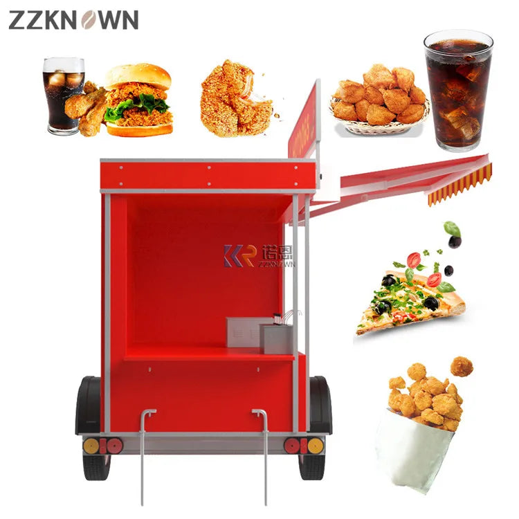 Customized Fast Food Trucks Street Ice Cream Vending Trailer Concession Truck With Kitchen for Sale