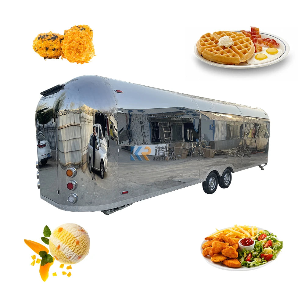 Outdoor Mobile Food Trailer Street Mobile Food Cart China Factory Mobile Food Truck For Sale Cone Pizza Trailer