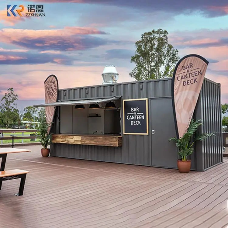 Flat Pack Container House Fast Food Kiosk Container Booth And Shop