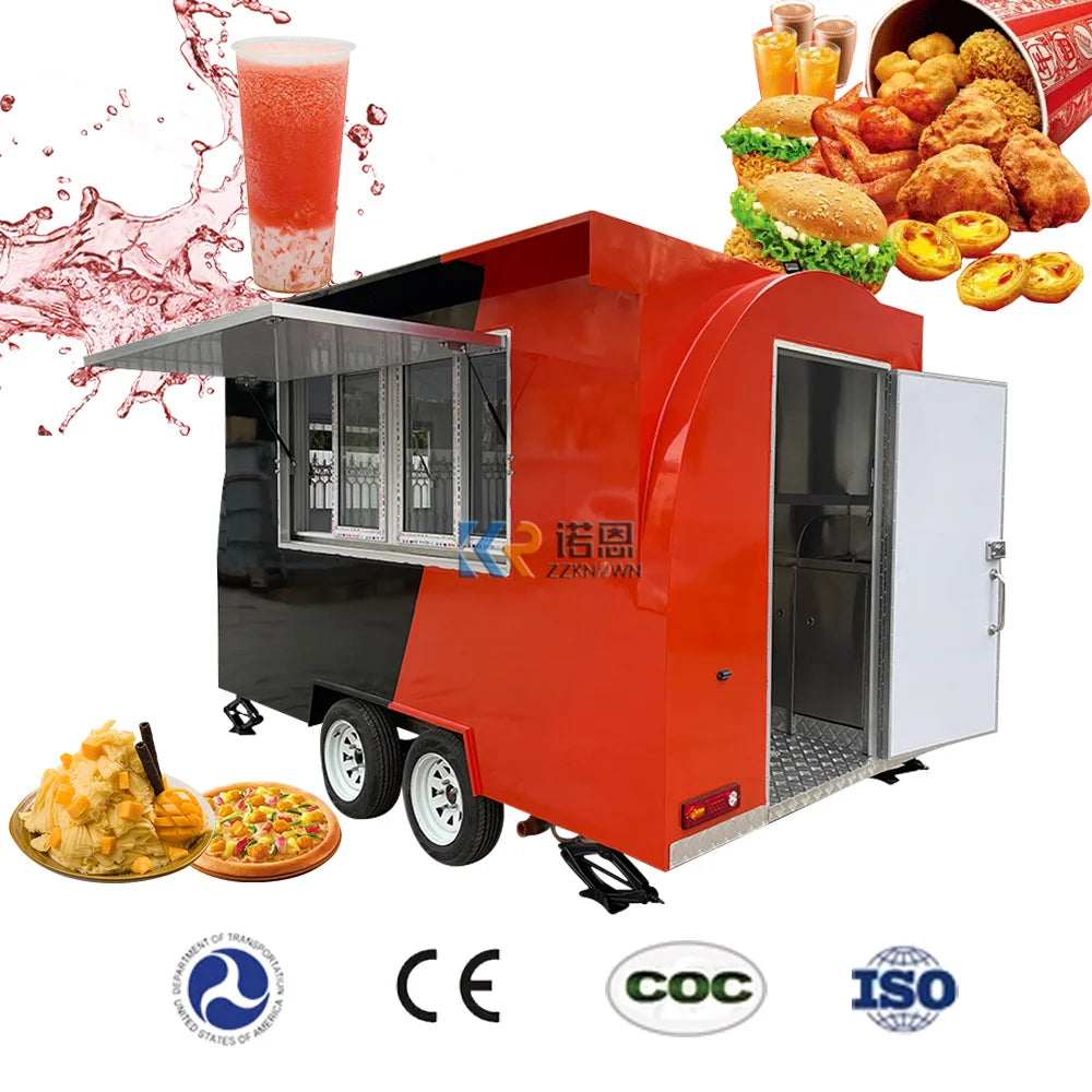 Snack Ice Cream Vending Truck Mobile Food Truck For Street Fast Food Trailer