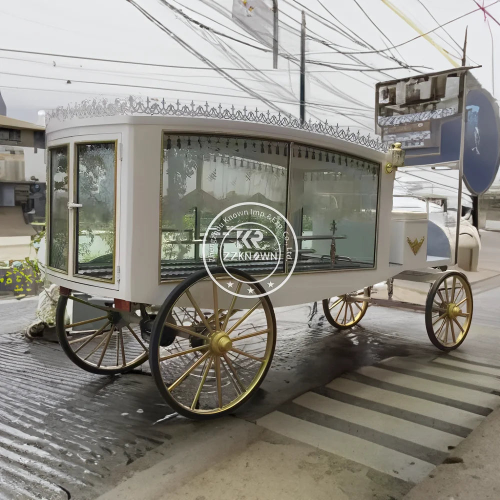 Coche fúnebre eléctrico personalizado de alta calidad y bajo precio. Coche fúnebre tirado por caballos de color negro de alta calidad a la venta.