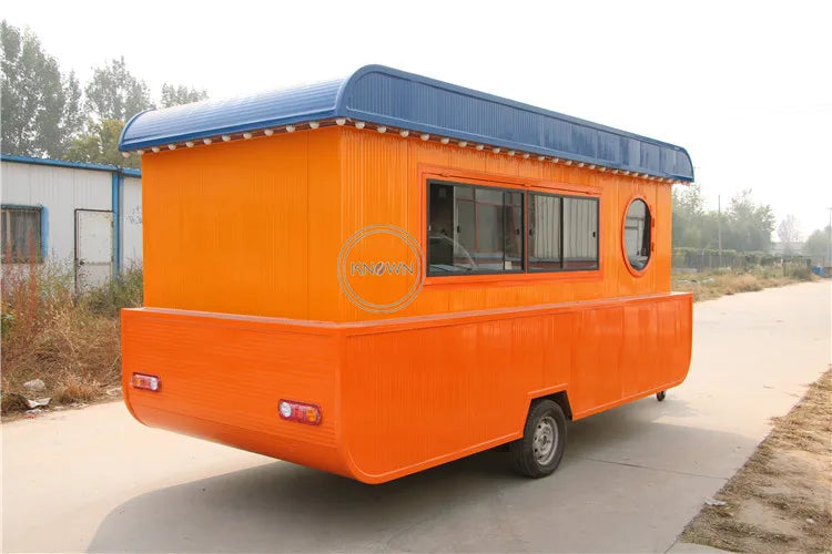 Promotion Boat Type Food Trailer Mobile Street Kitchen Food Cart Truck with CE Certification Fast Snack Breakfast Catering Kiosk