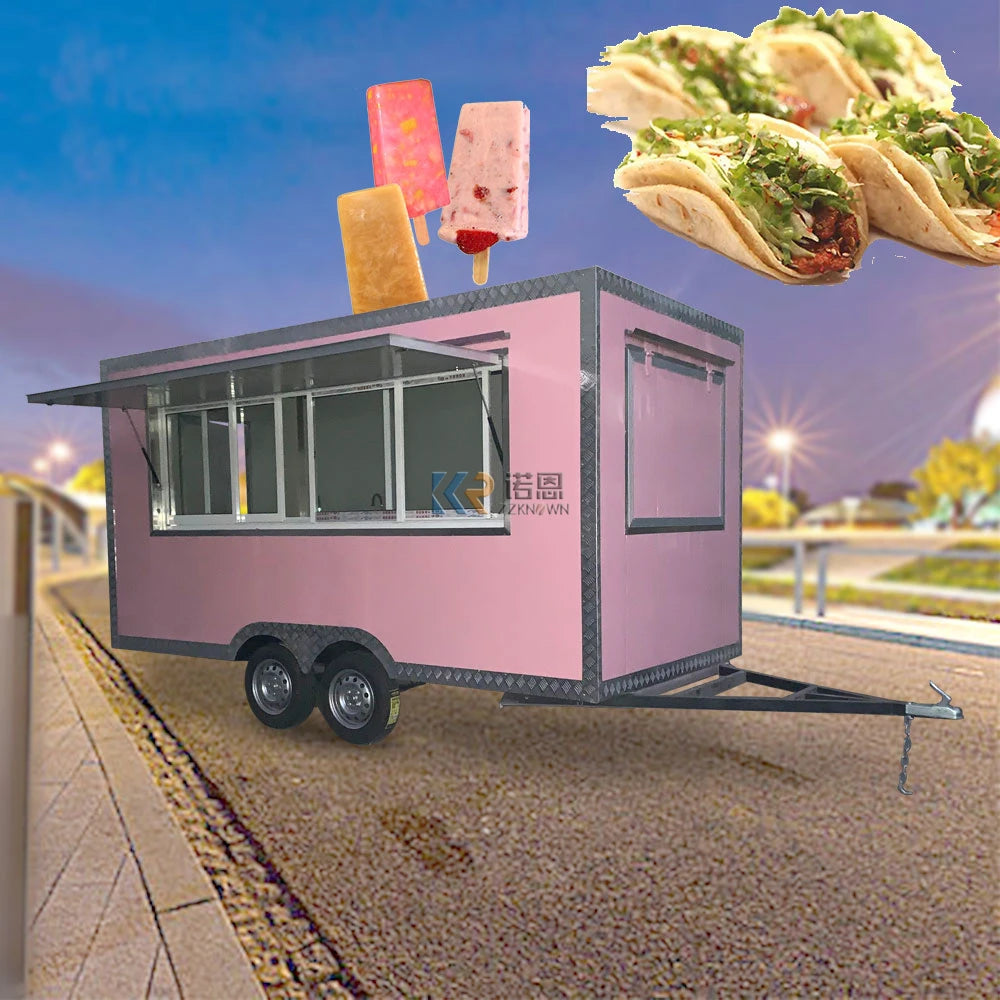 2023  Coffee Food Cart Mobile Concession Carts Trailers Fast Trucks Food Trailer with Full Kitchen Equipments