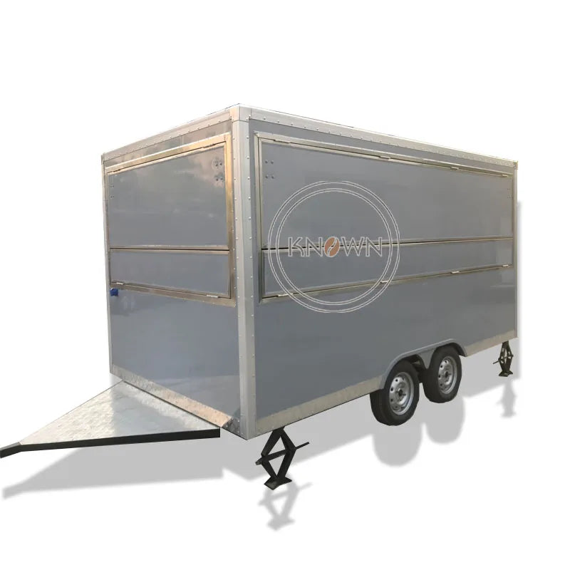 2023 400cm Square Food Trailer with DOT CE Mobile Fast Food Trailer Street BBQ Food Truck with Full Kitchen Equipments