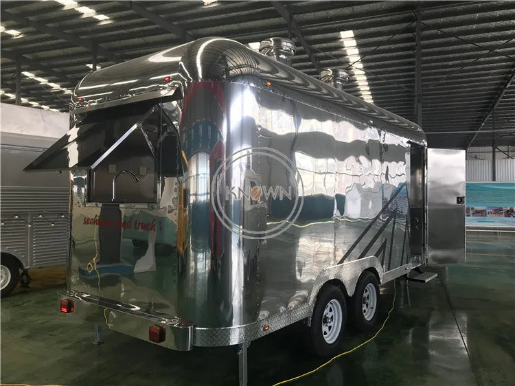 OEM Stainless steel mobile food trailer food truck for sale europe fast food cart