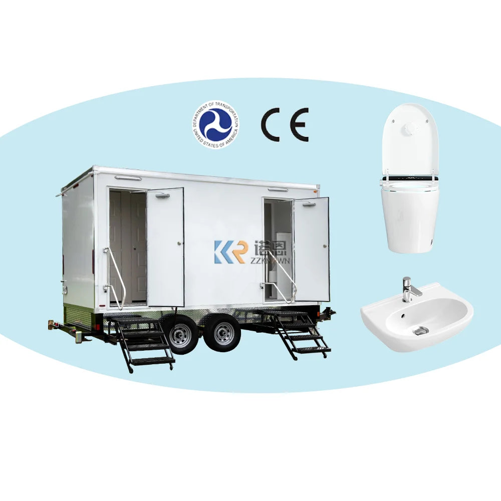 2023 Luxury Toilets Outdoor Custom Prefab Mobile Restroom Bathroom Trailer Truck With Shower