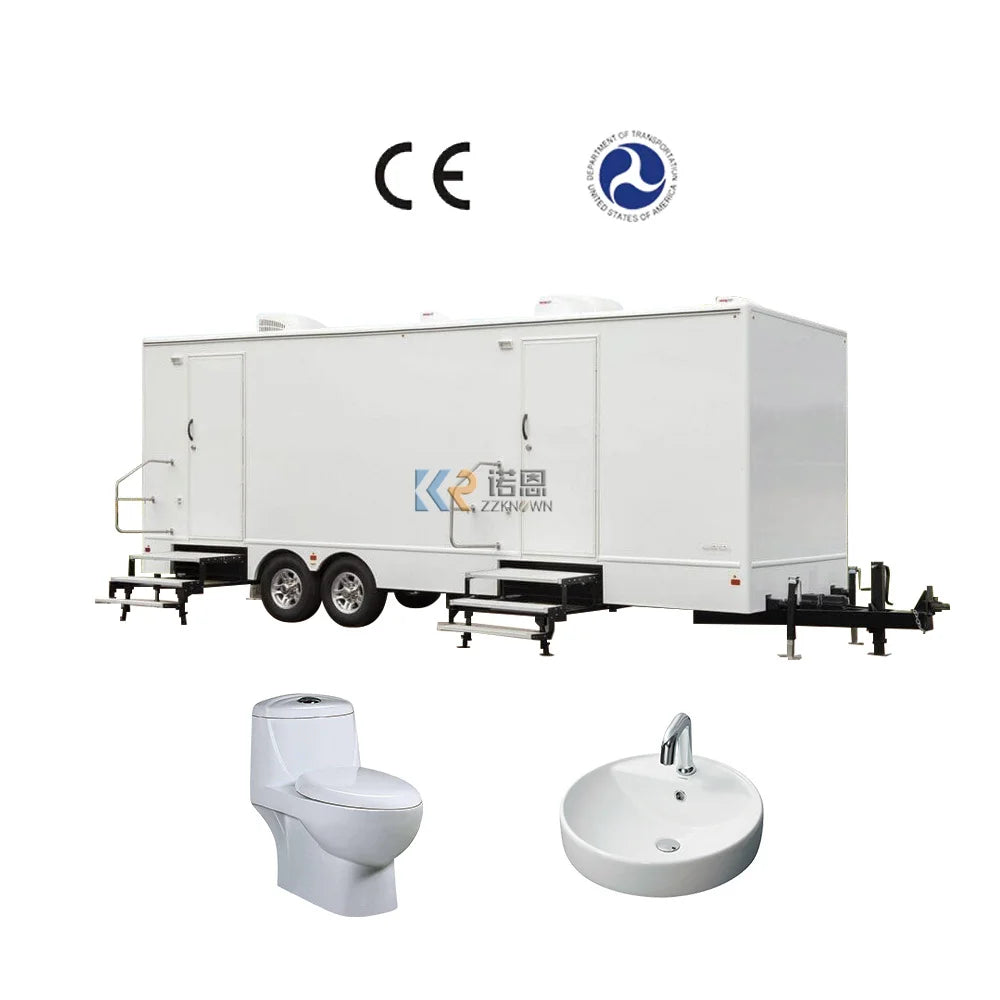 Portable Toliets New Arrival Moveable Toilet And Shower Trailer Outdoor Bathroom Cubicle Trailers