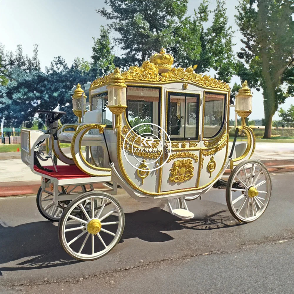 OEM Electric Pumpkin Wedding Carriage horse Carriage With Beautiful Lights Royal Carriage Manufacturers