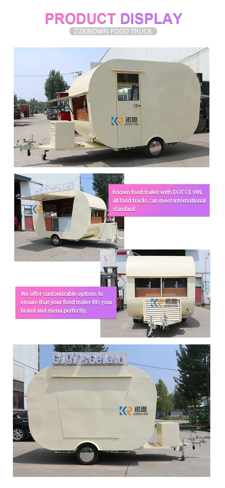 food Truck Racket Mobile Food Trailer For USA Mobile Kitchen Fast Food Racketrant Hot Dog Beer Bar