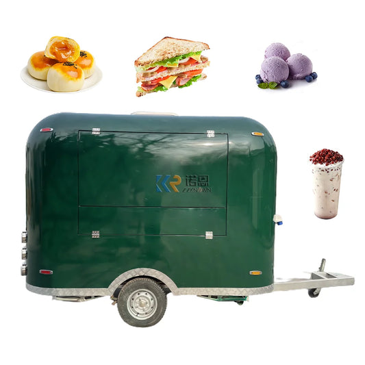 Remolque de comida móvil American Standard, camión de comida para helados Airstream, carrito de comida de acero inoxidable a la venta